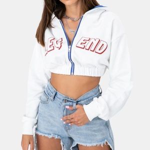 Cropped Zipped Hoodie